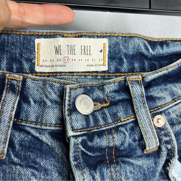 We The Free High-Rise Hidden Button Fly Ankle Crop Raw Hem Women’s Jeans Sz 27 - Picture 13 of 13